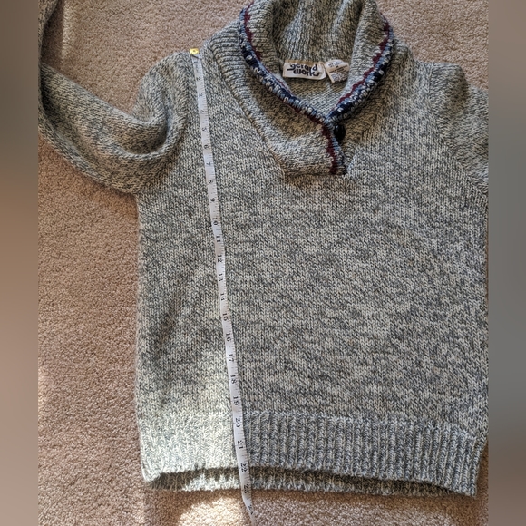 Vintage Gerard Works Gray Shawl Collar Pullover Sweater - Picture 6 of 7